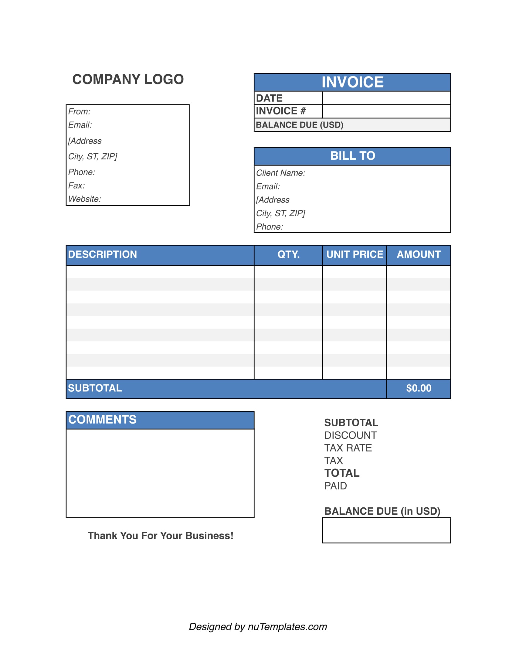 cleaning invoice template img