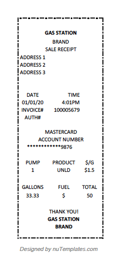 gas-receipt-template