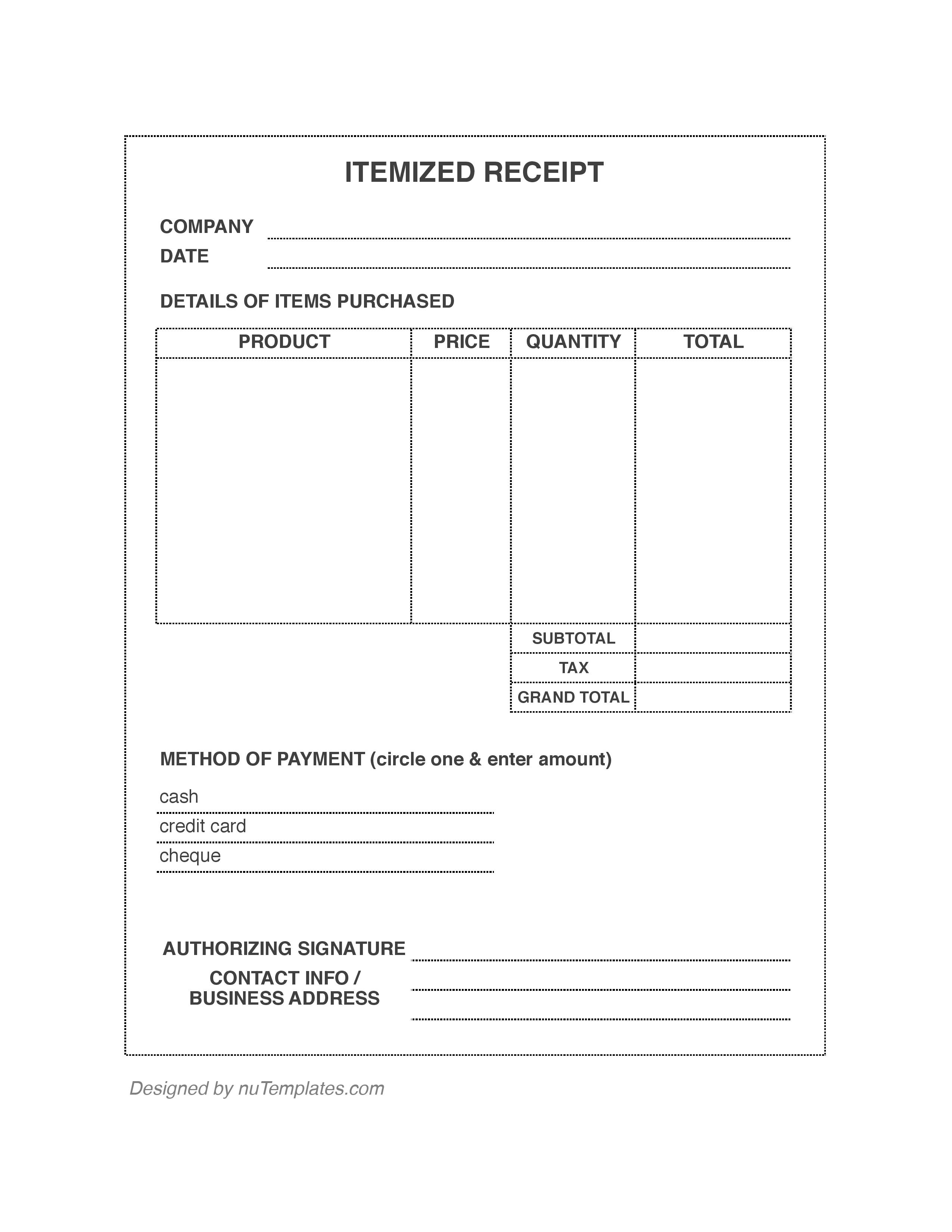 itemized-receipt-template