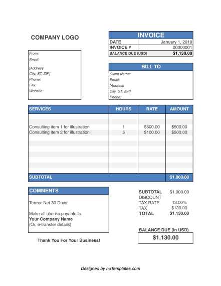 self employed invoice template img